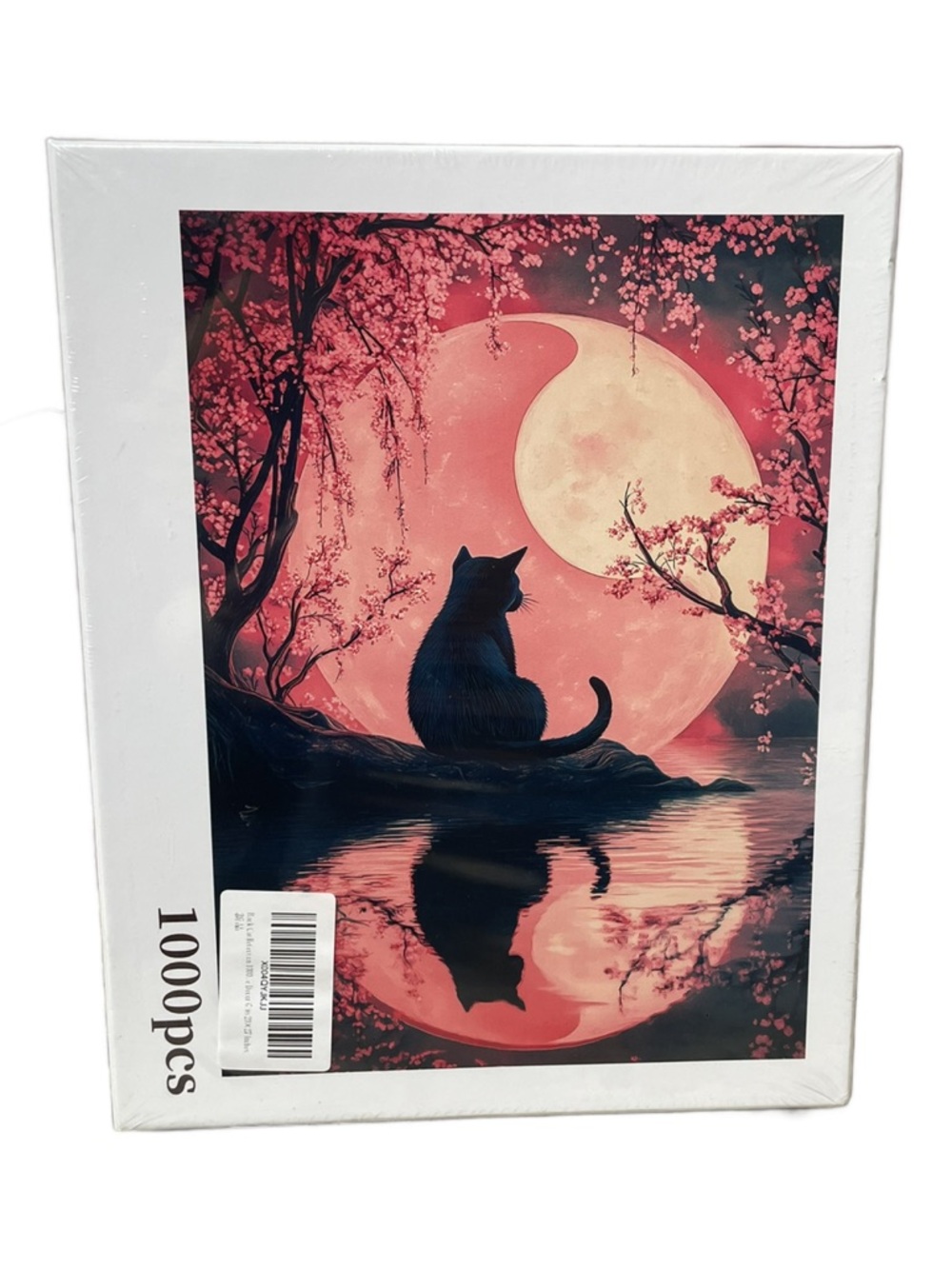 Cat & Moon 1000 Piece Jigsaw Puzzle - Pink & Orange Landscape Designs *New*